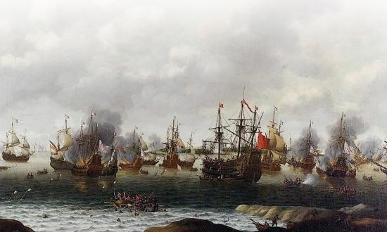 Dutch Attack on the Medway, June 1667 by Pieter Cornelisz van Soest.